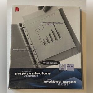 Binder Package - Page Protectors (50), Dividers (8) and Ruled Sheets (200)